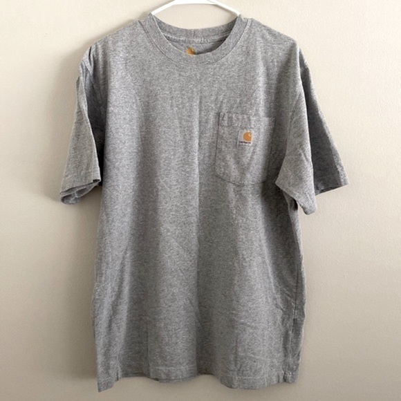 Carhartt solid gray pocket T-shirt - Picture 1 of 4